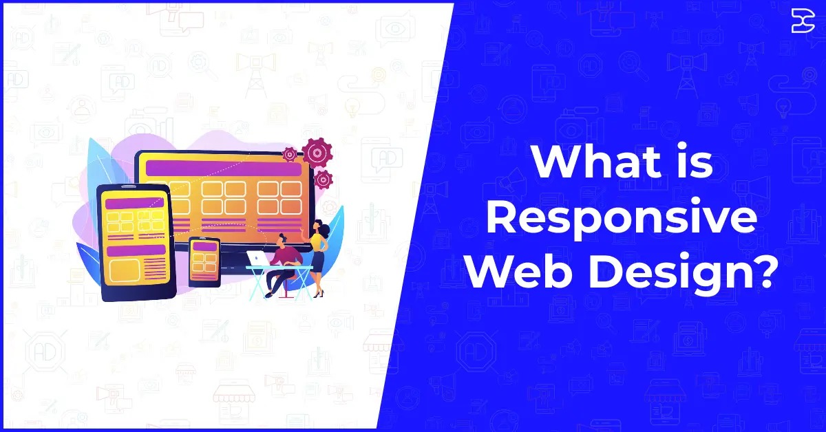 Responsive web design displayed on desktop, tablet, and mobile screens.